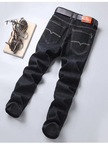 Stretch Slim Fit Pants Comfortable Soft Straight Casual Denim