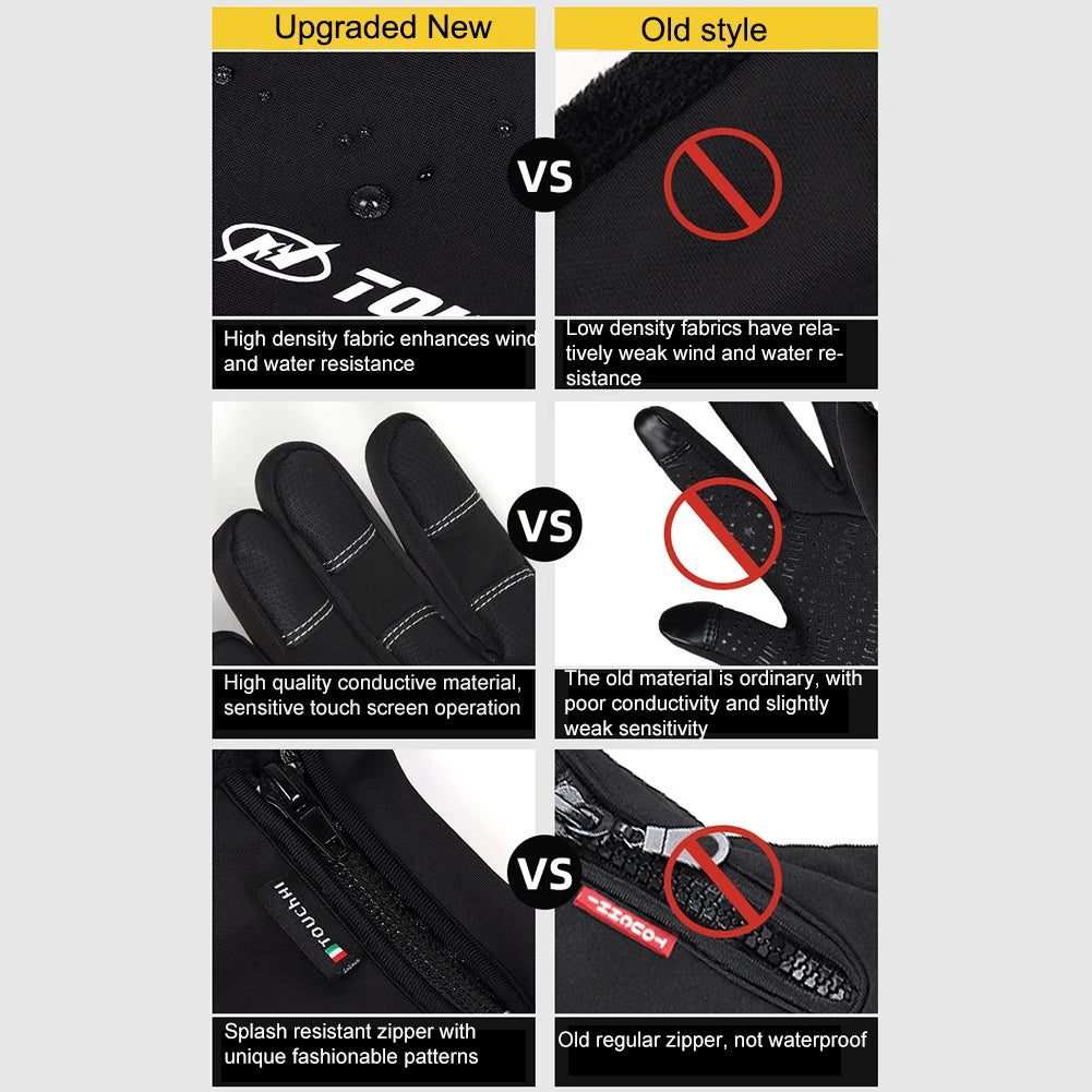 Heated Gloves Eletric Thermal Heat Gloves Skiing Snowboarding Hunting Fishing Waterproof Heated Rechargeable Gloves