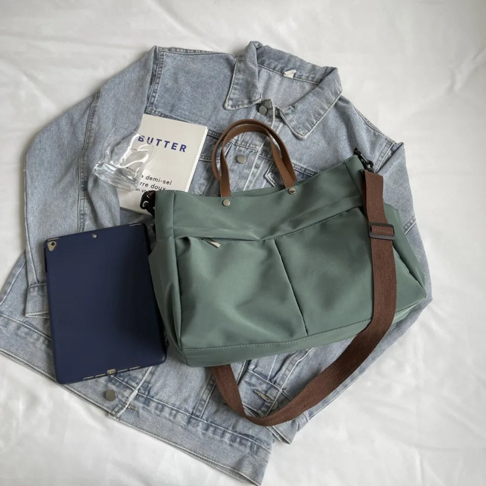 Stylish Nylon Tote Student shoudler Bags for Women Ladies Business Hand-held Briefcase Commuter Tote A4 Laptop High-end Designer