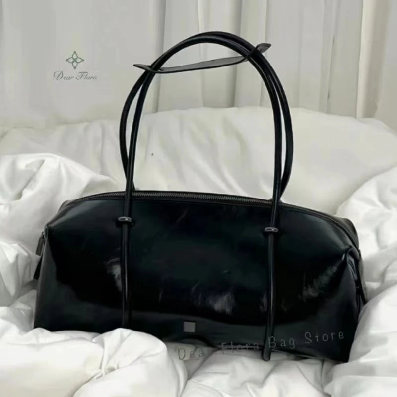 Large Capacity Boston Pillow Handbag Shoulder Bags Vintage Large Capacity Tote Bag