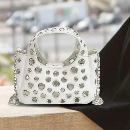 Women PU Casual Tote Bag Large Capacity Slouchy Handbag Chain Strap Stylish Crossbody Bag Hasp Closure Daily Carrying Bag