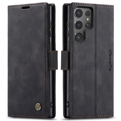 Flip Wallet Case for Samsung Galaxy S24 Ultra S24 Plus S24, Leather Magnetic Folio Cover with Card Holder Shockproof