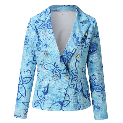 New In Outwears Printed Faux Wool Thin Coat Trench Jacket Ladies Long Overcoat Outwear Fashion Woman Blazer 2022 Abrigo Mujer