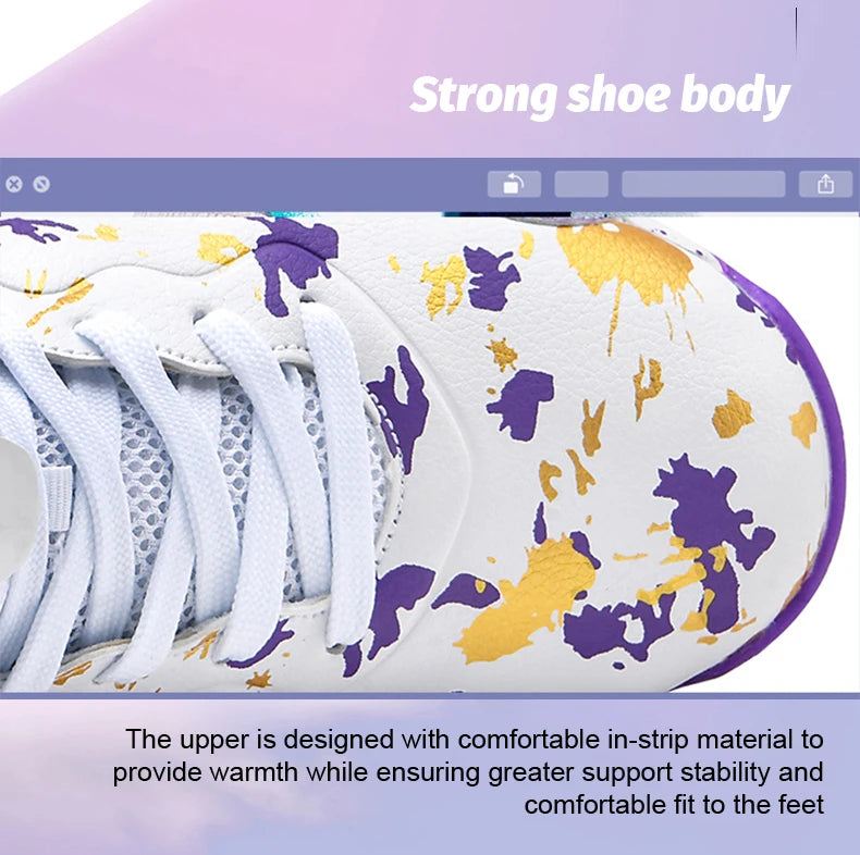 Men's Basketball Breathable Outdoor Shoes Fashion Graffiti Training Shoes