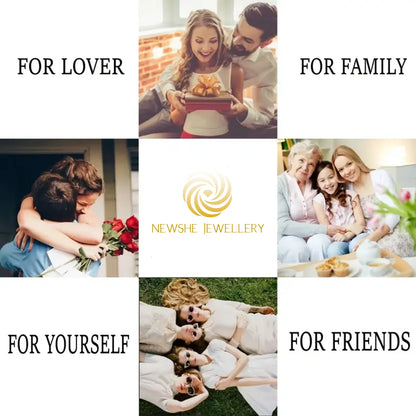 Newshe Certified 2Ct Moissanite Wedding Ring Set for Women 925 Sterling Sliver Brilliant Round Cut Luxury Engagement Rings