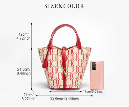 CH Large Capacity Daily Commuter Crossbody Bag Fashion Letter Print Design Ladies Temperament Shoulder Bag Versatile Premium