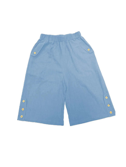 2025 new shorts, cropped pants, cross-border European and American women's clothing, solid color casual pants, straight leg pant