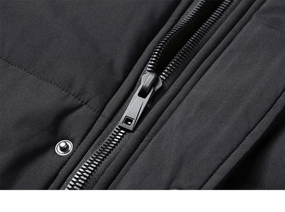 Men Mid-Length Thick Warm Waterproof Hooded Parka Windbreaker Military Fleece
