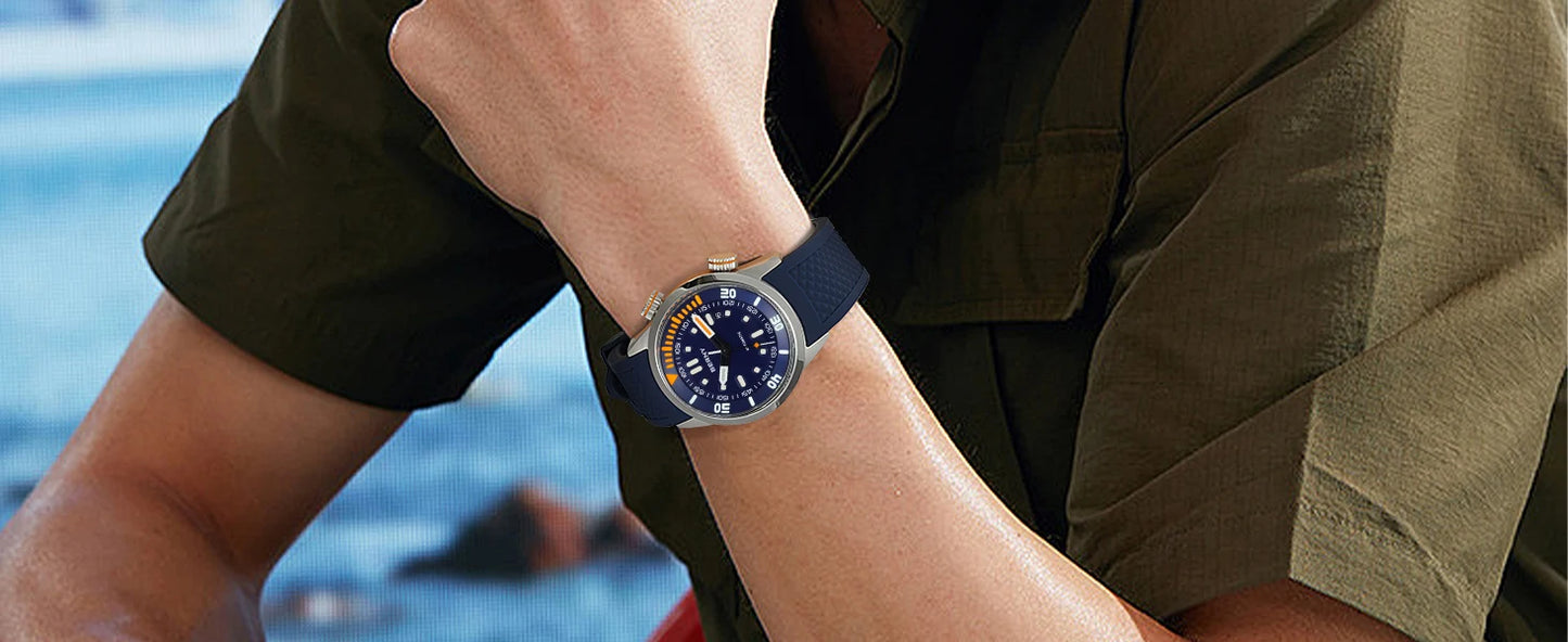 Automatic Dive Watch for Men Super Luminous Original Design 20 ATM Diver Wristwatch Sapphire