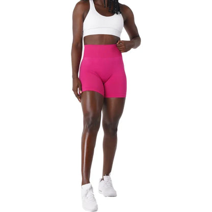 Spandex Solid Seamless Shorts Women Soft Workout Tights Fitness Outfits Yoga Pants Gym Wear
