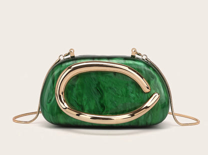 Luxury Evening Banquet Clutch Bag Bride Metal Shoulder Wedding Purse Party Crossbody Handbag