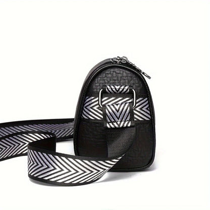 Circle Design Boston Bag, Fashion Shoulder Crossbody Bag Women, Versatile Soft PU Leather Wide Strap