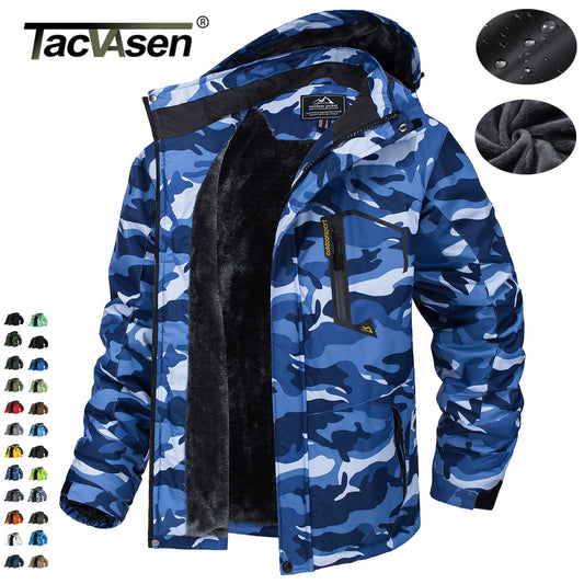 Fleece Lining Mountain Jacket Mens Hiking Outdoor Removable Hooded Coats Ski Snowboard Parka Winter Outwear