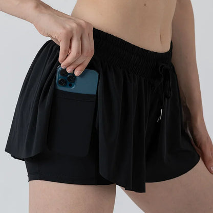Flowy Athletic Shorts for Women Gym Yoga Workout Running Tennis Skirt Comfy Skort