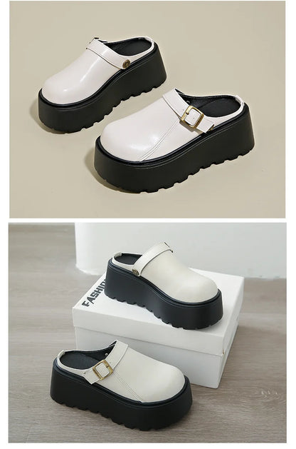 Thick Slippers Casual Shoes 1 Slip-on Baotou Half Slip-on Shoes