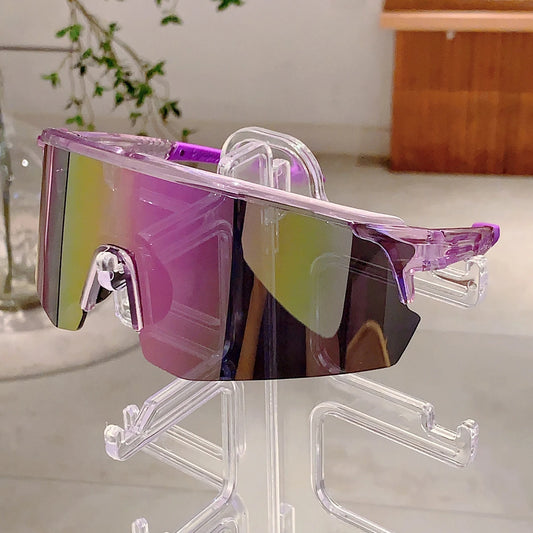 Semi-rimless Sports Sunglasses Outdoor Mirror Men's Goggle Women Trendy Decor Cycling Shades
