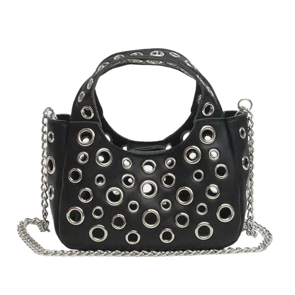Women PU Casual Tote Bag Large Capacity Slouchy Handbag Chain Strap Stylish Crossbody Bag Hasp Closure Daily Carrying Bag