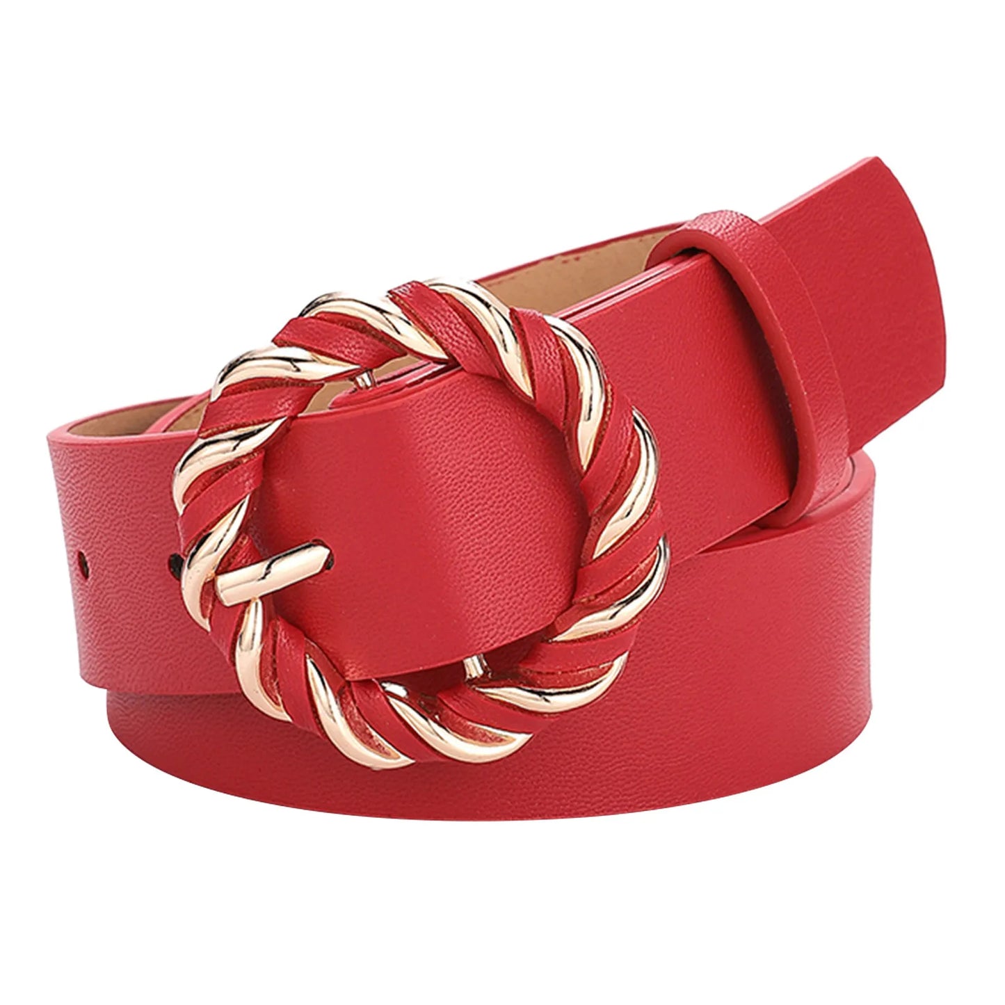 Belt for Men Women Soft Leather With O Ring Buckle