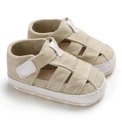 Newborn Boys And Girls Baby Shoes Canvas Soft Soles First Walking Shoes Breathable