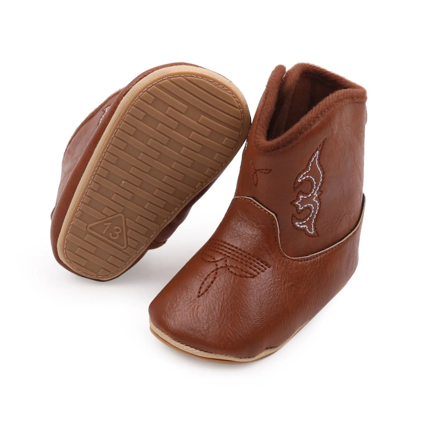 Baby Boots Made Of Soft PU and High-quality Cotton Short Boots With Rubber Soles and Anti Slip Baby