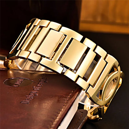 Ladies Casual Golden Luxury Quartz Bracelets Watch