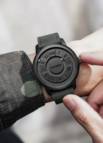 Military Waterproof Watch For Men Crolling Pointer Magnetic Force Watch Men Fashion Sport Quartz Chronograph