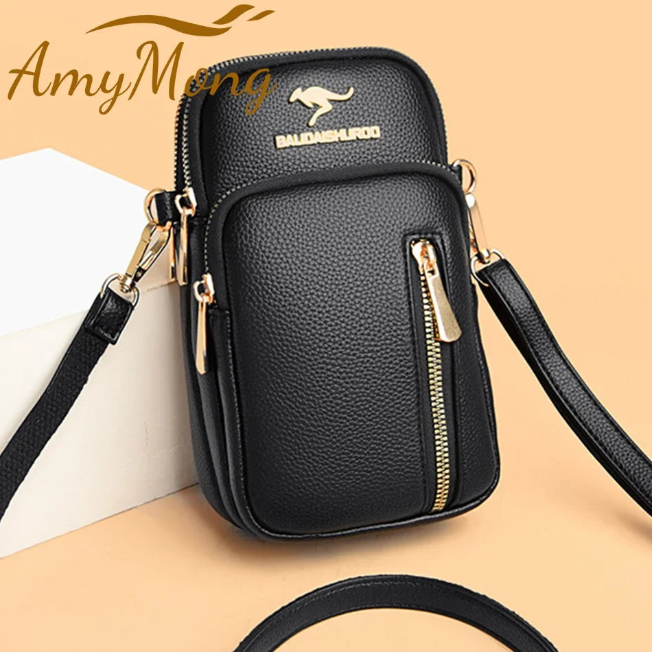 Ladies New Trendy Pu Leather Shoulder Bags Luxury Designer Simple Small Purse