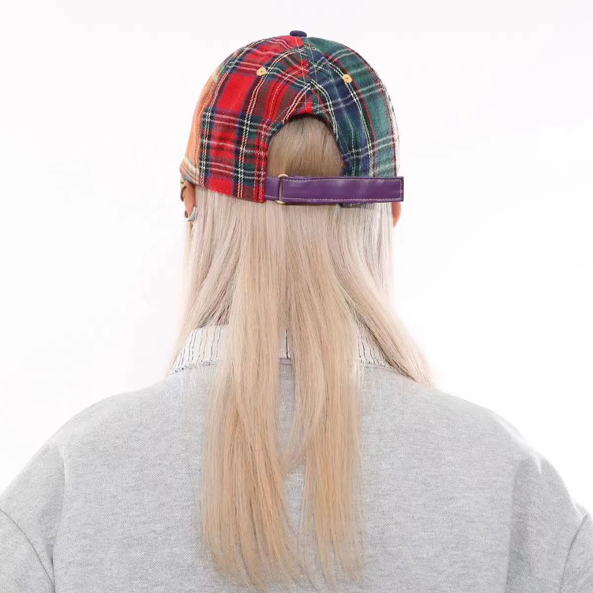 Women's Y2K Harajuku Grid Splice Casual Hat Street Fashion Sports 2000S Running Mountain Climbing Outdoor Cap Apparel 2026 New