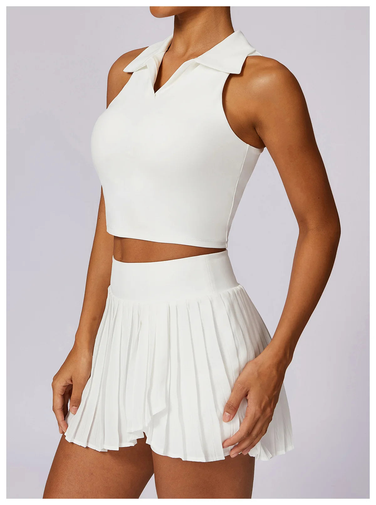 2 Pieces Sports Set for Women Yoga Suit Sportswear Fitness Top Sports Short Skirt Gym Push Up Workout