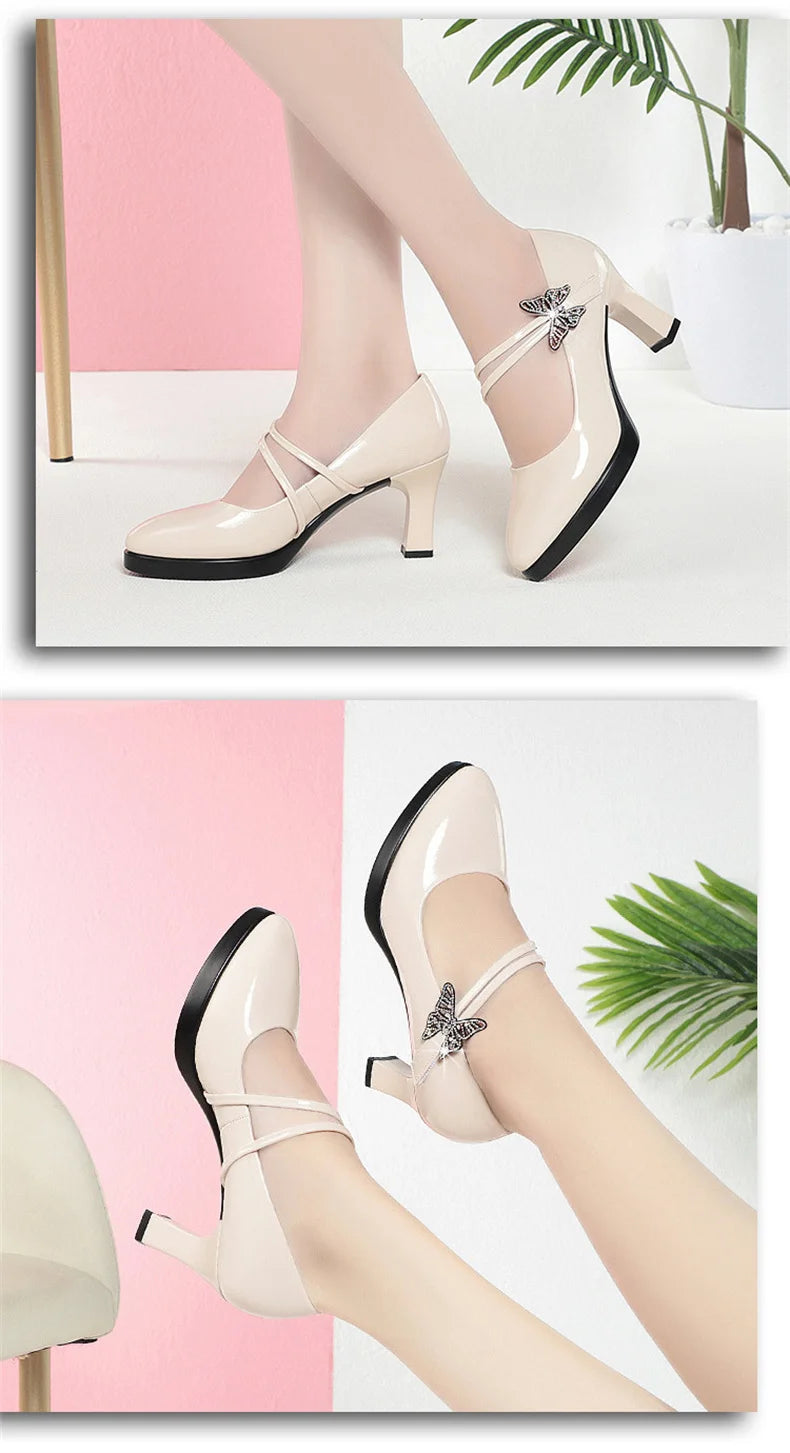 High-heeled Leather Small Leather Shoes Catwalk Shoes Ladies Dancing Bride Wedding Shoes