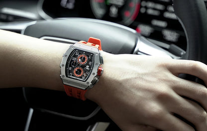 Luxury Brand Tonneau Design Waterproof Clock Stainless Steel Wristwatch Rectangle