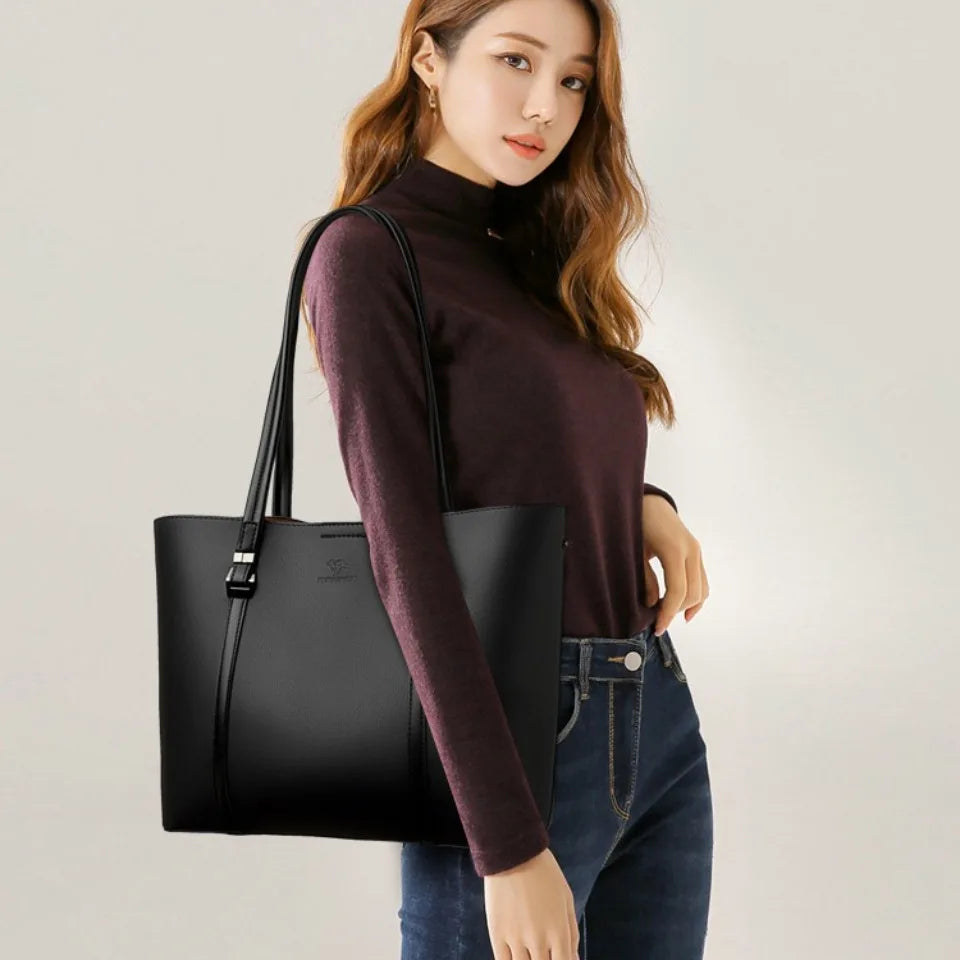 Luxury Shoulder Bags High-End Pu Leather Handbags Caual Tote