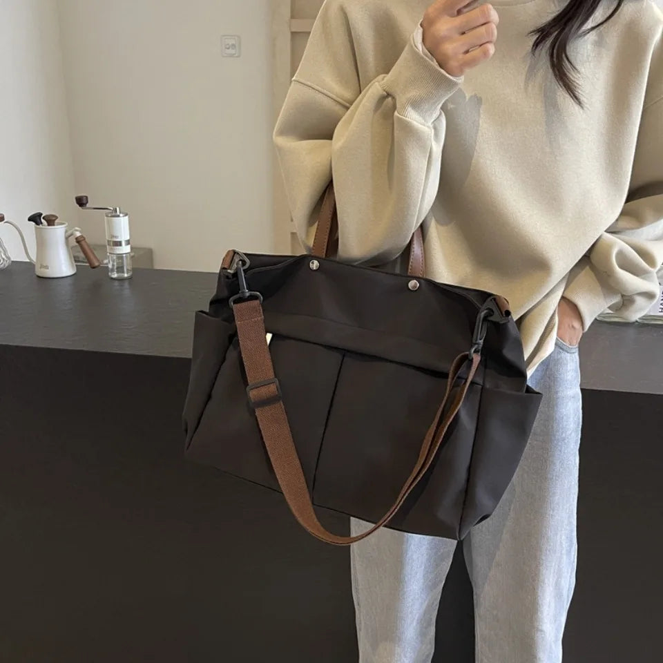 Stylish Nylon Tote Student shoudler Bags for Women Ladies Business Hand-held Briefcase Commuter Tote A4 Laptop High-end Designer