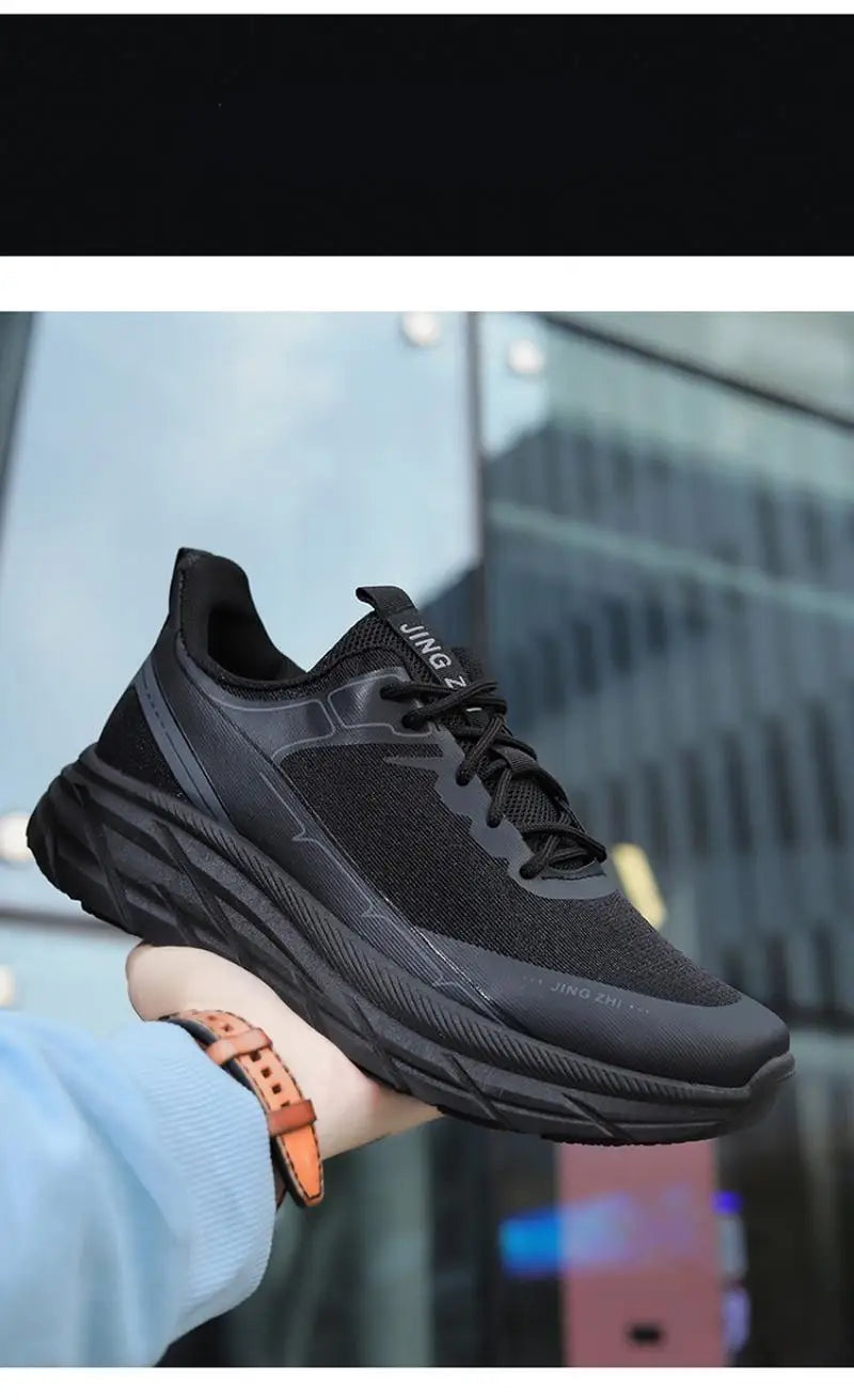 Oulylan Mesh Breathable Men's Sports Shoes Soft Soled Casual Lightweight Height Increasing Sneakers