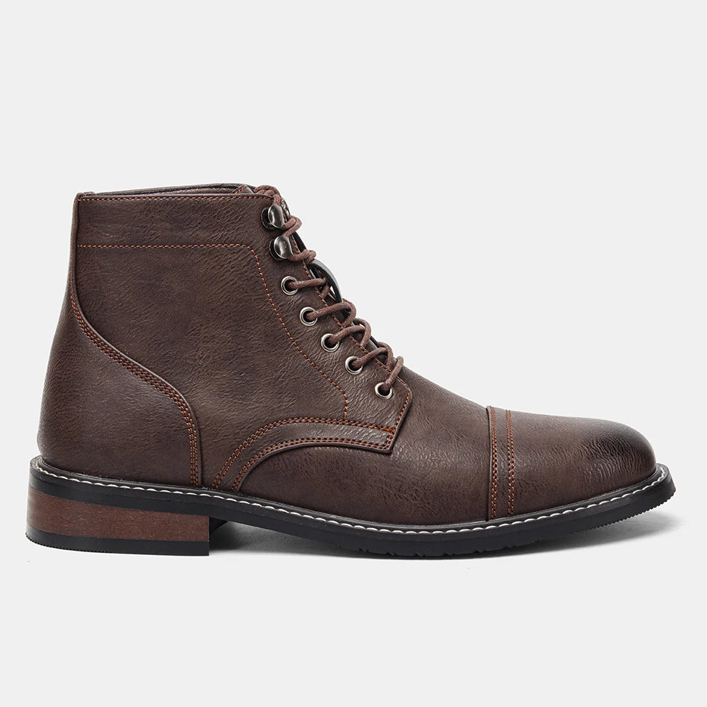 Brogue Chelsea Men Boots 2025 American style Comfortable Fashion Leather Boots