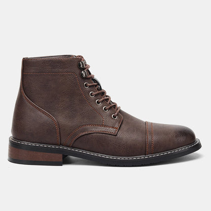 Brogue Chelsea Men Boots 2025 American style Comfortable Fashion Leather Boots