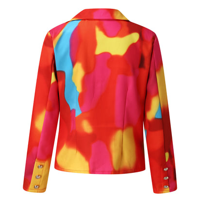 New In Outwears Printed Faux Wool Thin Coat Trench Jacket Ladies Long Overcoat Outwear Fashion Woman Blazer 2022 Abrigo Mujer