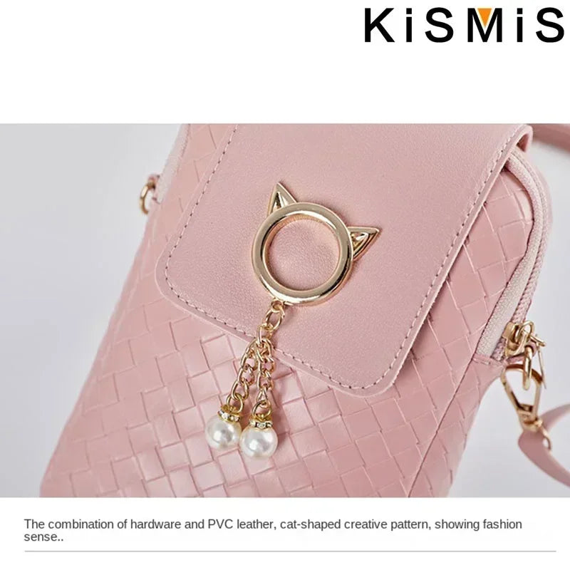 Fashion Women Mini PU Leather Crossbody Shoulder Bag Casual Mobile Phone Wallet Cute Handbag for Girls