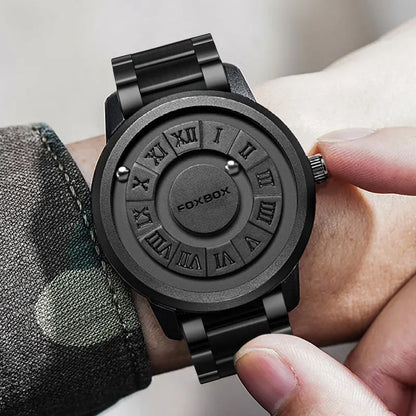 Military Waterproof Watch For Men Crolling Pointer Magnetic Force Watch Men Fashion Sport Quartz Chronograph