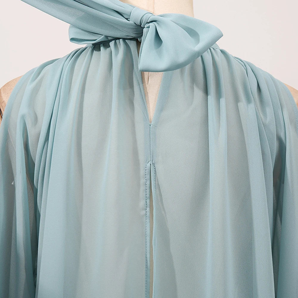 Chiffon Blouse Ladies Off shoulder Lantern Long Sleeve Design Top