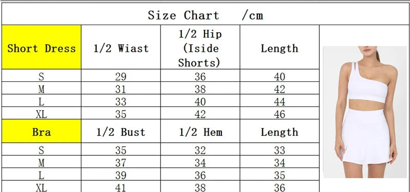 Women's Tracksuit Yoga Tennis Skirt Sets Short Sports Suit Gym Outfit Sexy Fitness Sportswear Golf Dress 2 Piece Workout Clothes