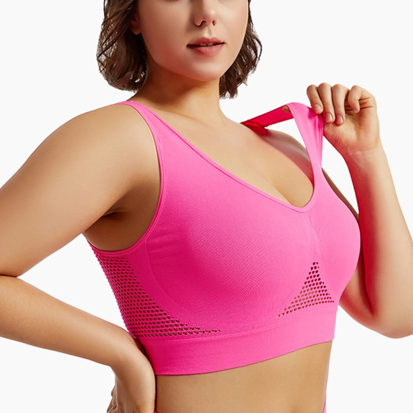 Sports Bra Shockproof Running Fitness Anti-sagging Upper Soft Support High-strength Women's Yoga Vest