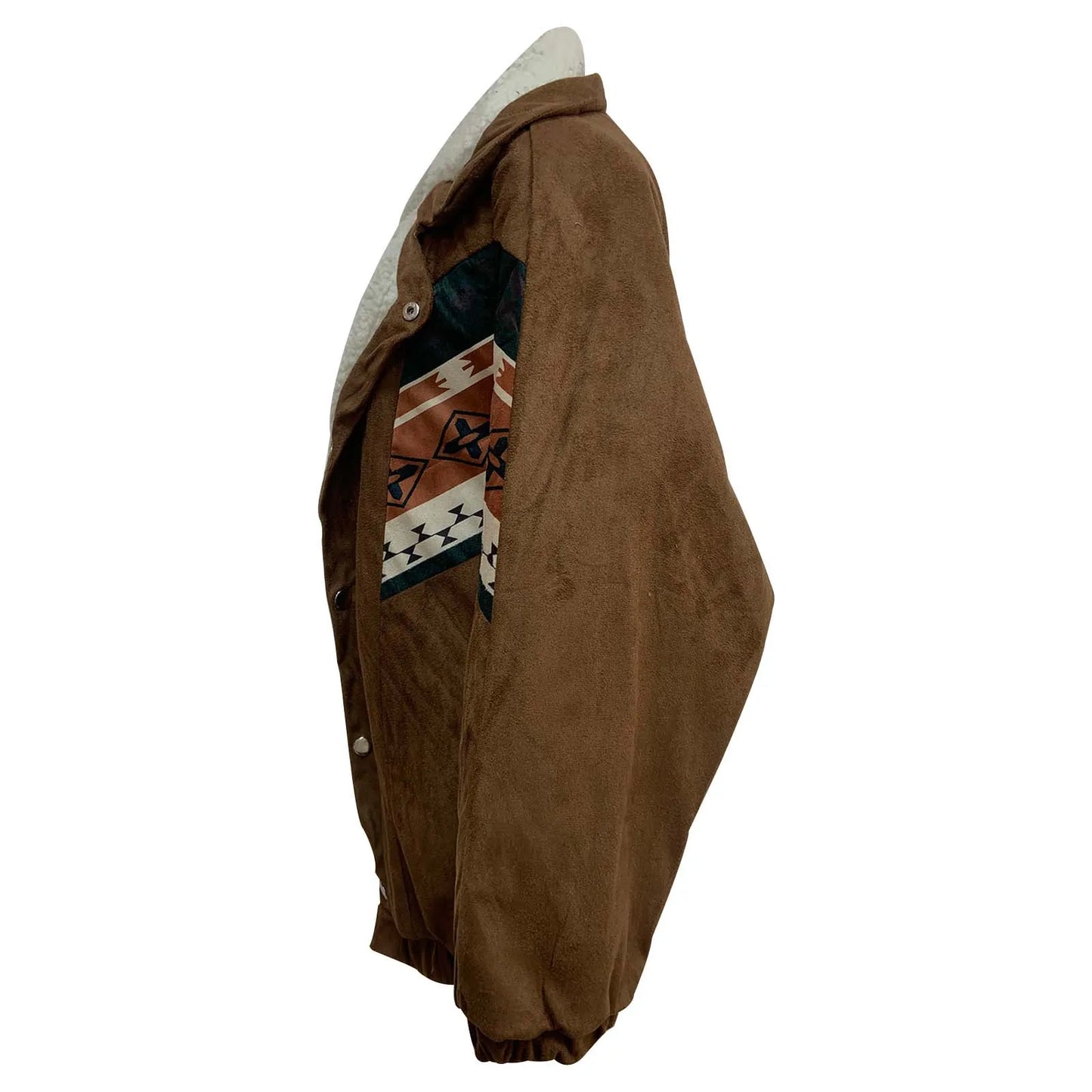 Women's Casual Quilted Jacket Vintage Brown Printing Fashion Long Sleeve Cotton Wadded Coat