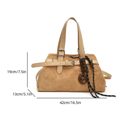 Women Retro Top Handle Bag PU Fashion Shoulder Satchel Work Bag