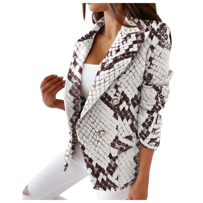 New In Outwears Printed Faux Wool Thin Coat Trench Jacket Ladies Long Overcoat Outwear Fashion Woman Blazer 2022 Abrigo Mujer