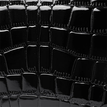 Luxury Patent Leather Handbags for Women Designer Crocodile Pattern Women's Shoulder Crossbody