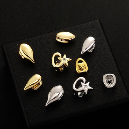 1PCS Hip Hop Single Teeth Grillz For Men Women Gold Silver Color Copper Grillz