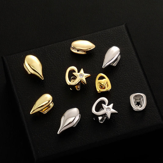 1PCS Hip Hop Single Teeth Grillz For Men Women Gold Silver Color Copper Grillz