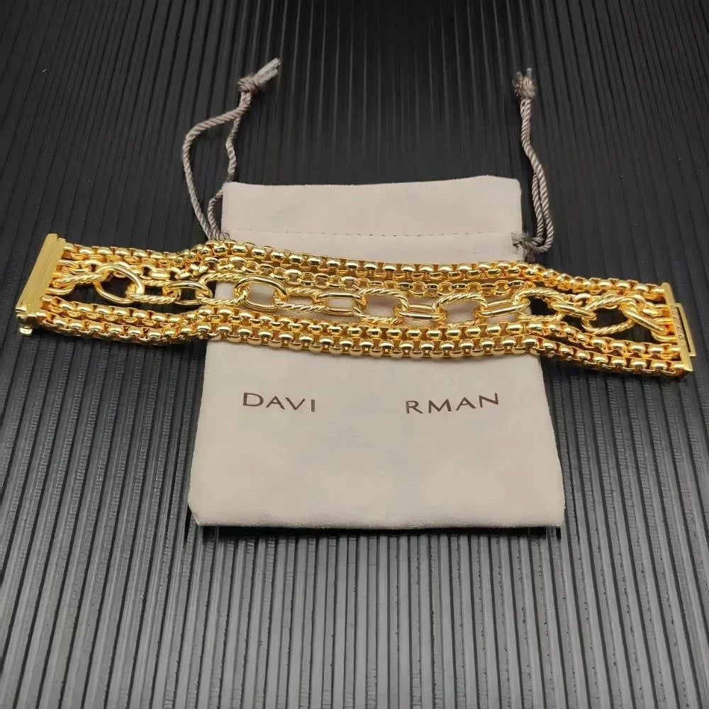 2025 New DY Bracelet Fashionable Simple Temperament Couple Bracelet Daily Wear Beaded Bracelet Men and Women Can Wear