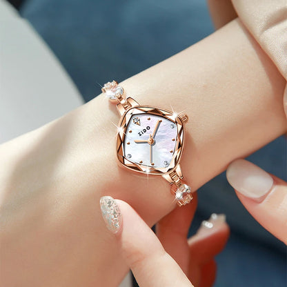 Luxury Crystal Diamond Metal Bracelet Waterproof Diamond Female Fashion Watches